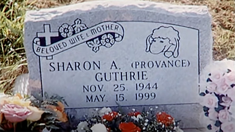 Sharon Guthrie's grave site and head stone