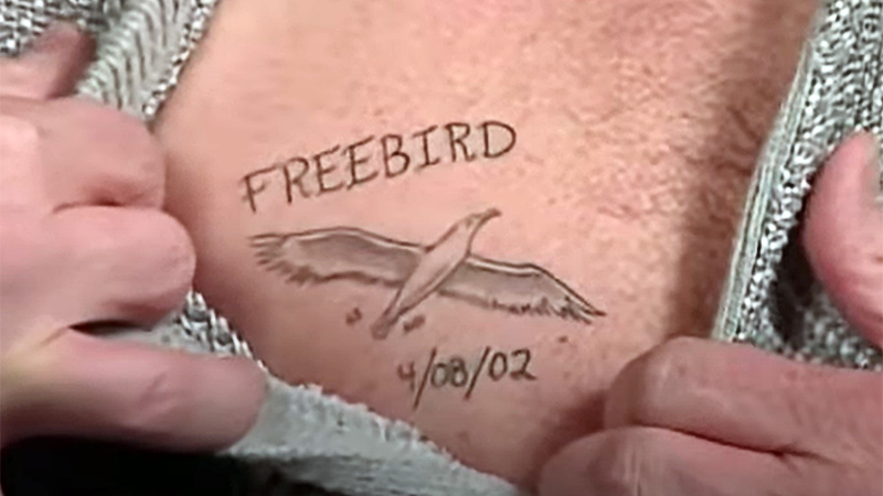 Ray Krone freebird tattoo