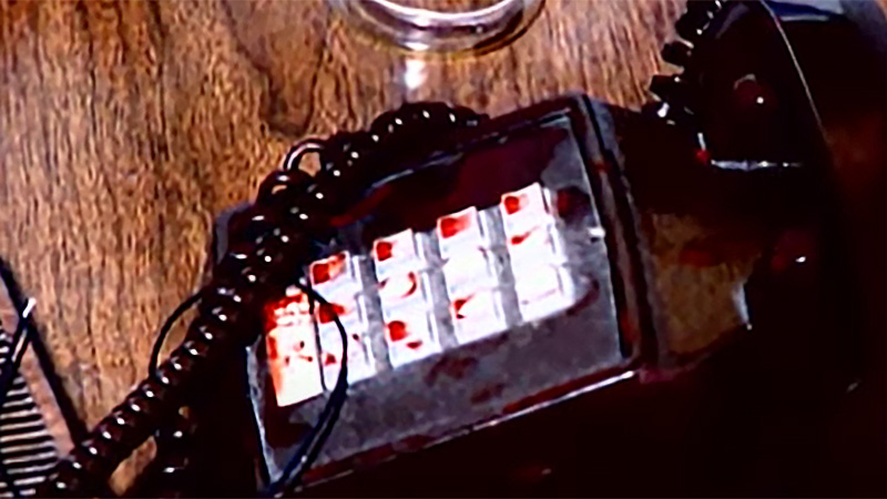 Blood spatter on phone