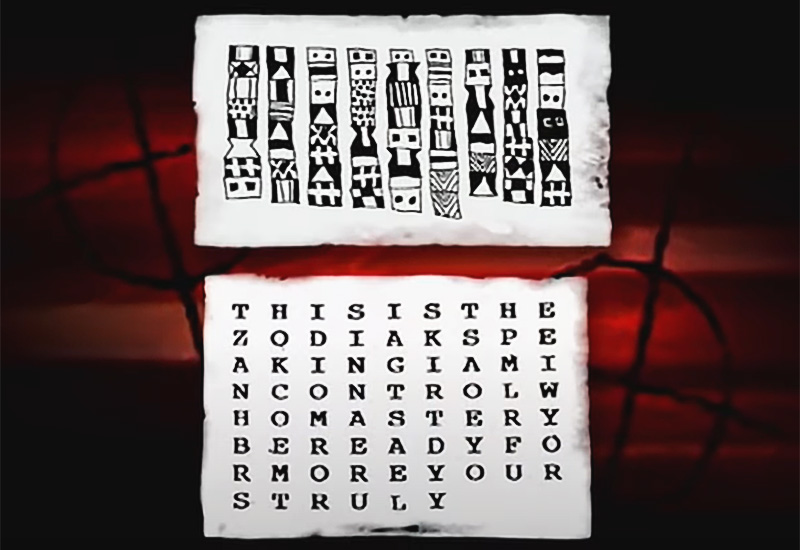 Zodiac letter coded message