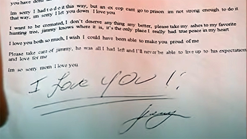 Jerry Cassday's suicide note