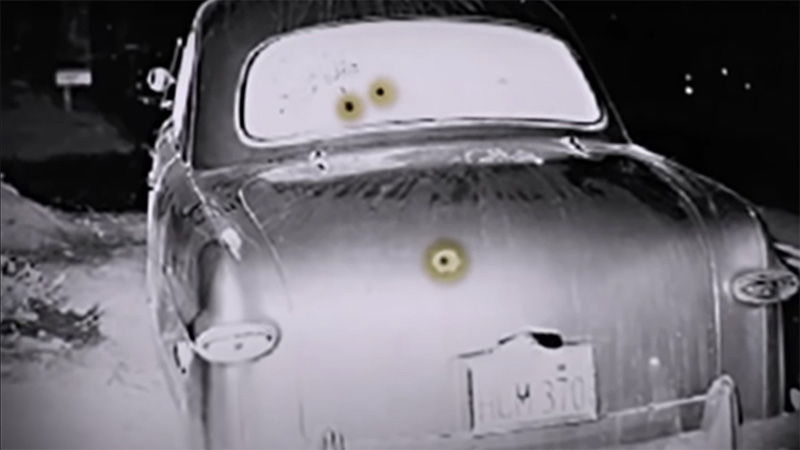 Gerald Mason stolen Ford sedan bullet holes