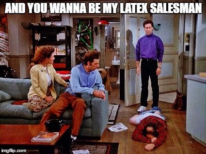 Seinfeld scene latex salesman