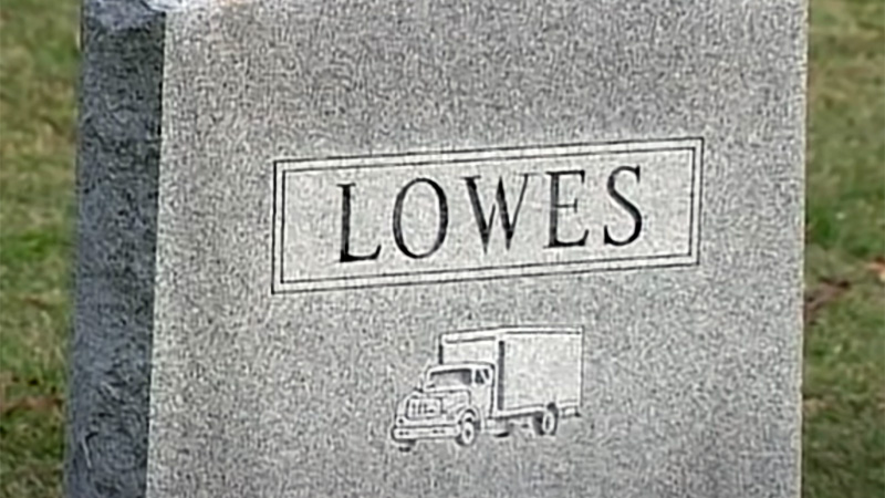 Bill Lowes grave site headstone