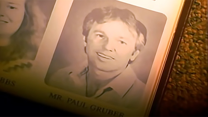 Yearbook photo of teacher Paul Gruber