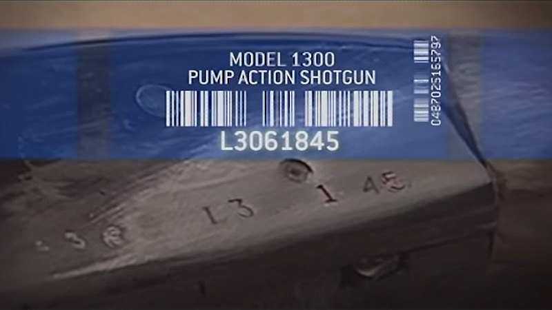 Serial number of the shotgun was recovered