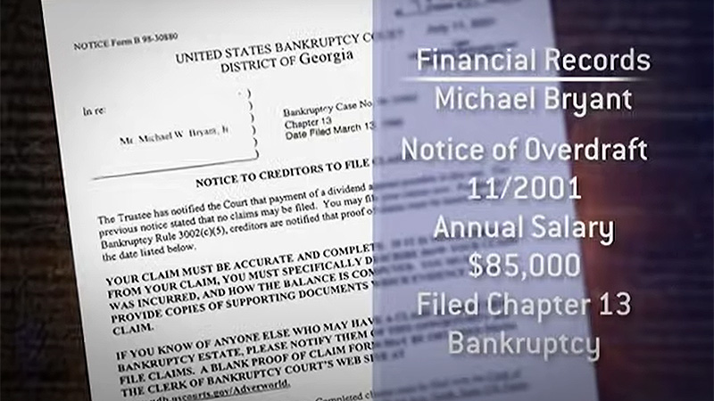 Michael Bryant finance and bankruptcy