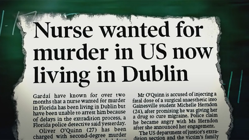 Irish Times newspaper article about O'Quinn