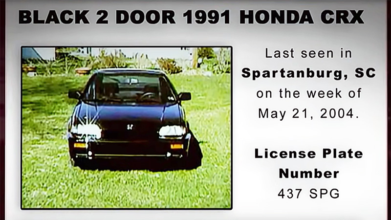 Be on the lookout Tamika Huston's Honda CRX