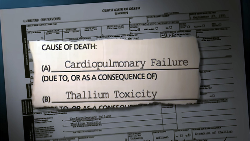 Bobby Curley's cause of death was thallium poisoning