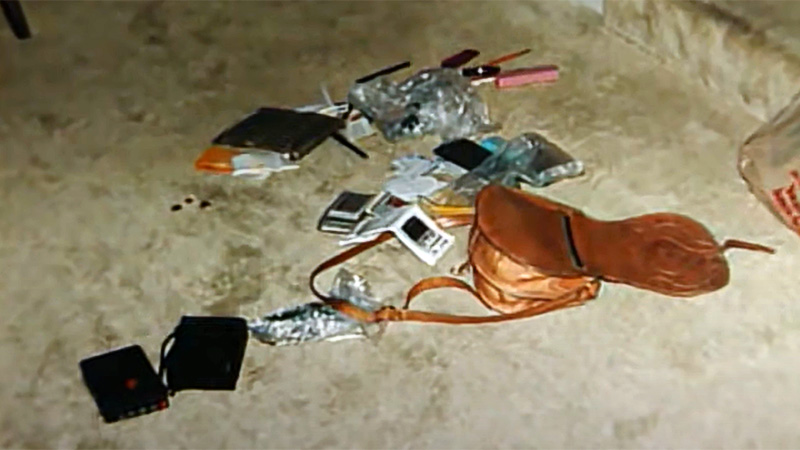 Susan Tucker's purse after robbery