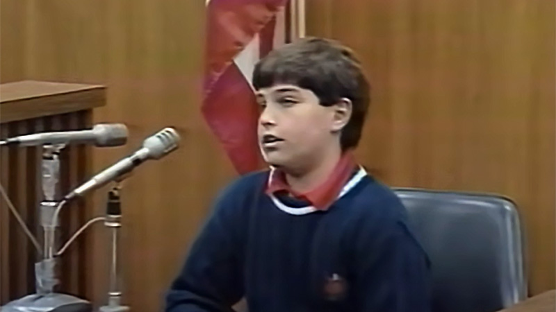 Collier Boyle testifying at his father's trial