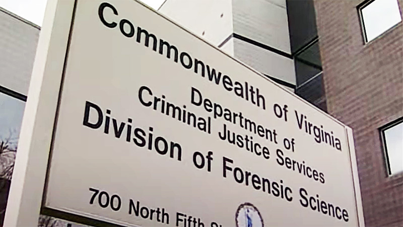 Sign Virginia Division of Forensic Science