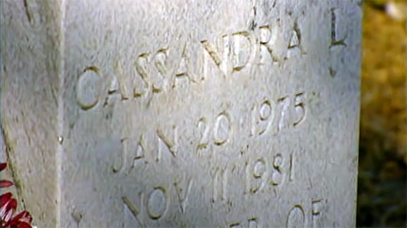 Cassie Hansen's grave site