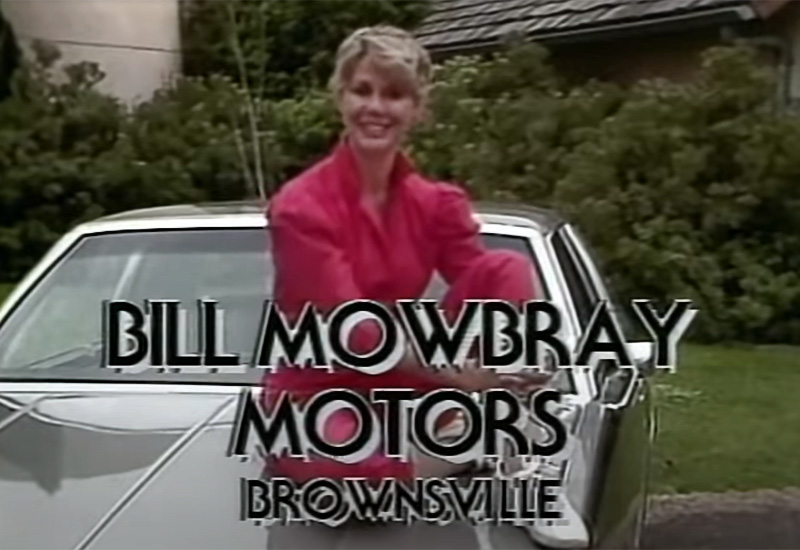 Susie Mowbray in Bill Mowbray Motors commercial